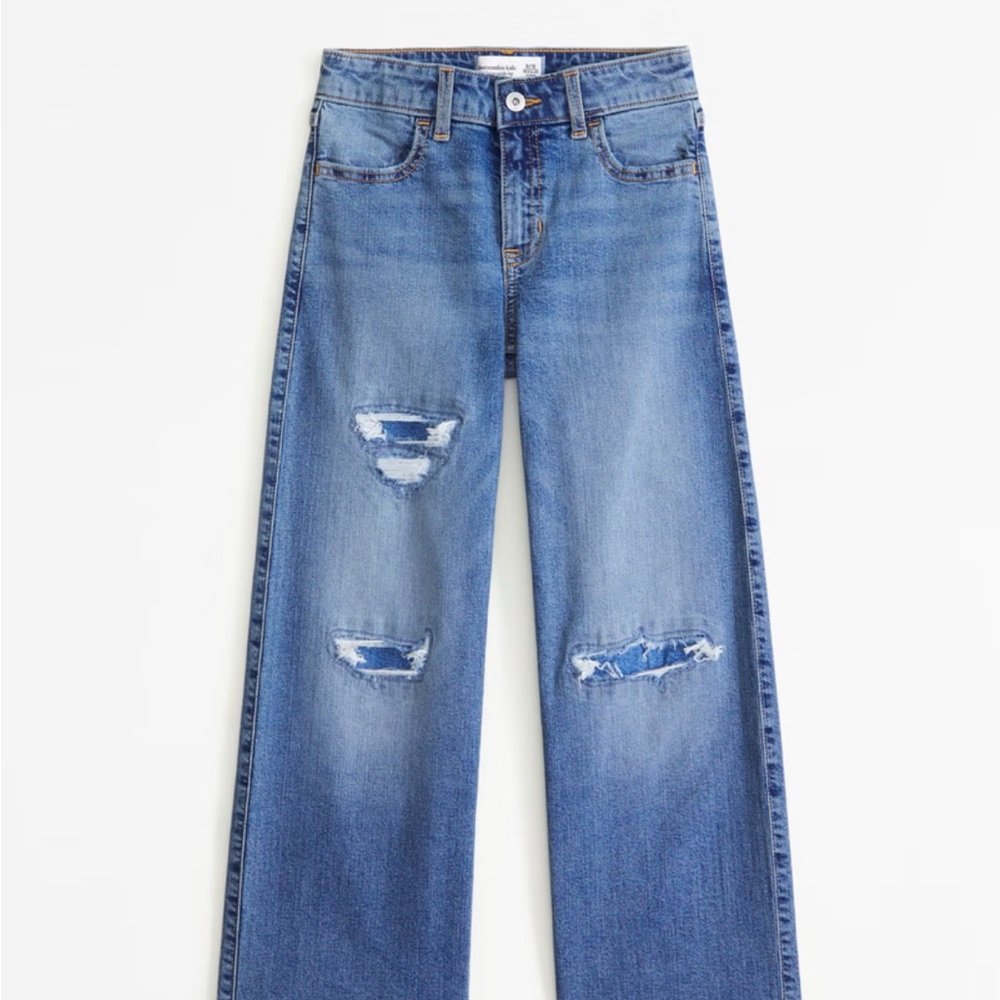 Abercrombie Kids Blue Wide Leg Jeans
